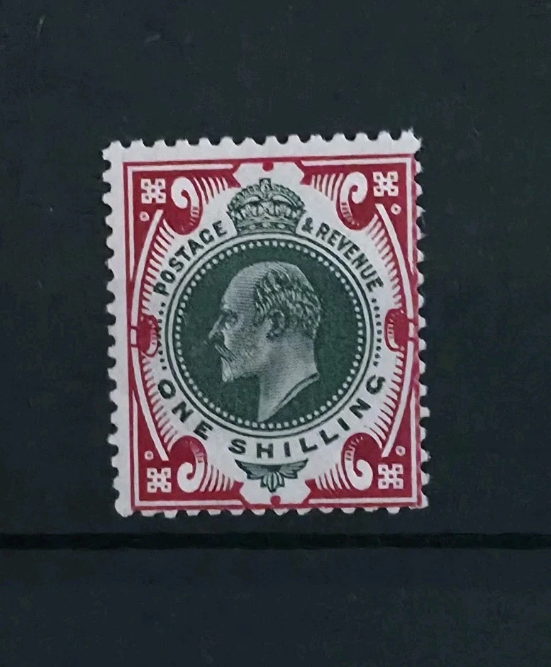 GB KING EDWARD VII SG 259 1S DULL GREEN AND SCARLET LIGHTLY M/MINT  - Image 1 of 1
