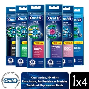Oral-B Pro X-Filaments Power Toothbrush Refill Replacement Heads, Pack of 4 - Picture 1 of 61