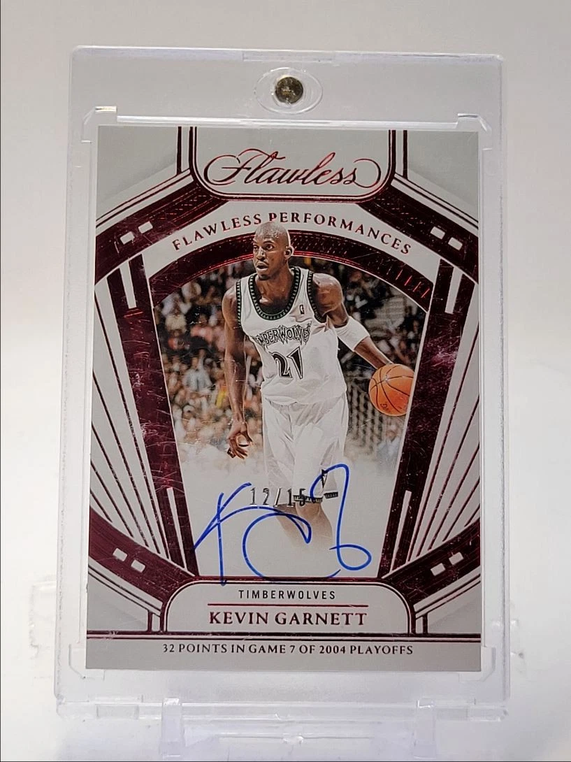 Kevin Garnett Original Autographed Basketball Trading Cards