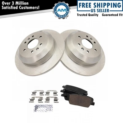Rear Brake Pad & Rotor Kit Brake Rotor For 2009 Kia Borrego - Image 1 of 4