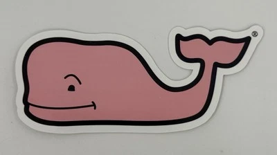 Vineyard Vines Plain (No Theme) Pink Whale Sticker Decal New - Image 1 of 3