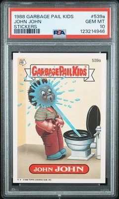 1988 Topps Garbage Pail Kids Series 13 OS13 539a JOHN JOHN PSA 10 GEM MINT gpk - Image 1 of 2