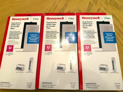 Lote de (3) filtros purificadores de aire tipo HEPA Honeywell - reemplaza HHT270 y HHT290 Foto 1 de 4