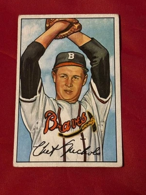 CHET NICHOLS (A) #120 1952 BOWMAN SET BREAK BASEBALL - Image 1 of 2