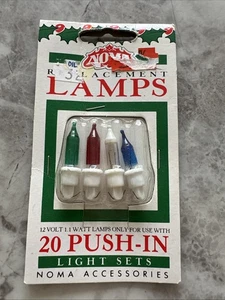 NOMA Bulbs For 20 Light Sets 12 Volt 1.1 Watt Push In. NEW. - Picture 1 of 2