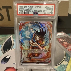 2024 DBS TCG Fusion World Kamehameha Son Goku FS01-15 SPECIAL ALT ART PSA 10 - Picture 1 of 3