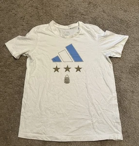 Maglia Calcio Argentina Uomo Media Adidas Nazionale Calcio Futbol Bianca - Foto 1 di 7