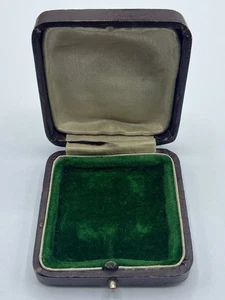 Antique Empty Jewellery Box Lined With Green Velvet (T1498) - Picture 1 of 6