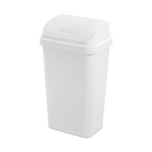 Sterilite 13 Gal Swing Top Lidded Wastebasket Kitchen Trash Can, White (12 Pack) - Picture 1 of 6