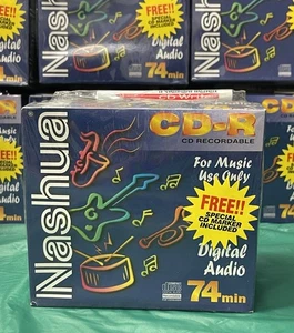 Nashua CD-R Digital Audio CDs 74 Minutes 10 Pack New Sealed - Picture 1 of 6