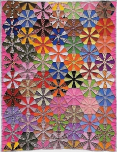 HAPPY HEXAGONS ----- PATCHWORK VINTAGE QUILT PATTERN - Picture 1 of 1