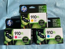 NEW 3-Pack HP 910XL Color Cyan/Yellow/Magenta High Yield Cartridges Exp May 2022
