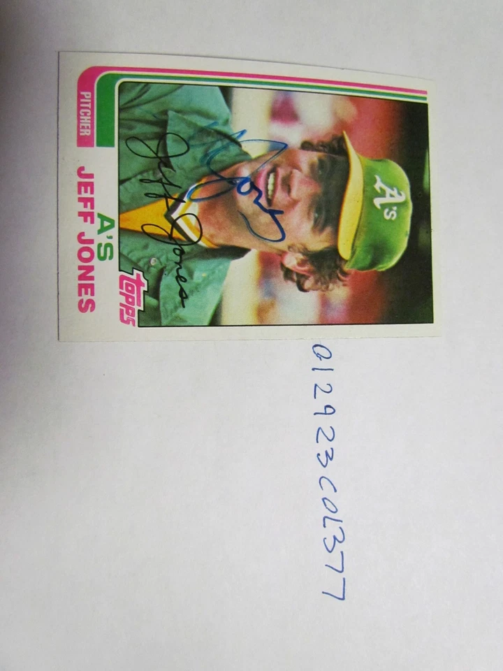1982 Topps Jeff Jones signed Baseball Card - Image 1 of 2