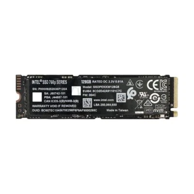 Intel 760P 128GB SSD M.2 2280 NVMe PCIe 3.0x4 Solid State Drive SSDPEKKW128G8 - Image 1 of 4