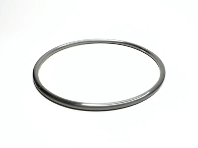 Collar de eternidad con bloqueo de acero inoxidable satinado delgado pequeño de 16" 6 mm - CuffStore Foto 1 de 4