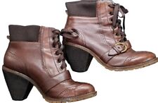 Schuler &Sons Women's Size 8 Brown Leather Wingtip Lace Up Boots