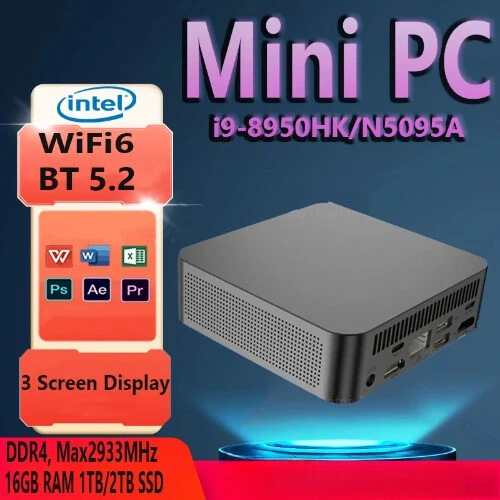 Mini PC For Intel Core I9 8950HK Desktop Pc Gaming Computer Windows 11 16GB DDR4 - Image 1 of 4