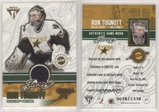 2002 Pacific Private Stock Titanium Authentic Game-Worn Jerseys Ron Tugnutt #21