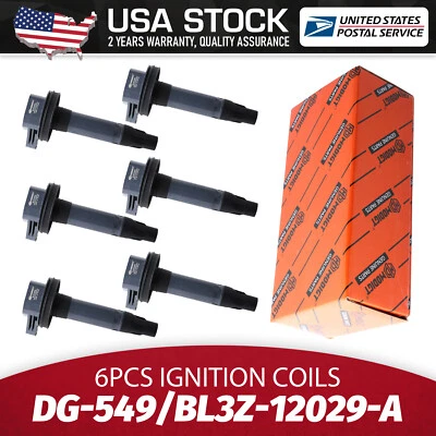 Bobina de encendido OEM DG549/BL3Z12029A 6 piezas para Ford Transit-350 HD V6 3,5 L 2015-24 Foto 1 de 4