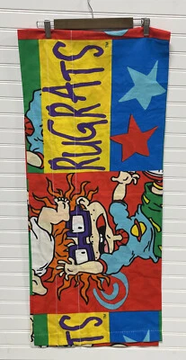 Vintage Nickelodeon Rugrats Valance Curtain 82"x18" 1996 Colorful 90s Characters - Image 1 of 4
