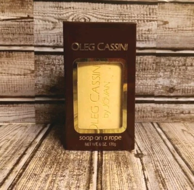 Vintage Jovan Oleg Cassini For Men Soap On A Rope 6oz 170g Vintage in Box - NOS - Image 1 of 2