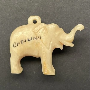 Antique Vintage Elephant Charm Pendant Souvenir Catalina Island California - Picture 1 of 3