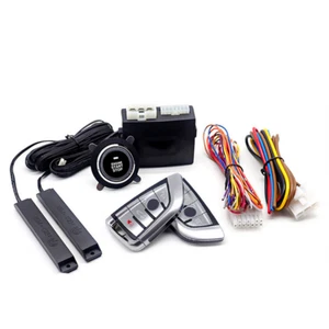 PKE Keyless Entry Engine Start Alarm System Push Button Remote Start Stop Kits - Picture 1 of 9