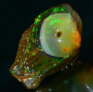 Opal Rough 256.50 Carat Natural Ethiopian Opal Raw Welo Opal Gemstone Multi Fire - Picture 1 of 8