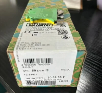 50PCS Phoenix Contact 3059867 grounding terminal TB 3-PE I - Image 1 of 3