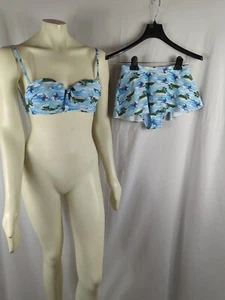 Disney Hot Topic Lilo & Stitch Bikini small Retro Underwire Top Skirted Bottom - Picture 1 of 14