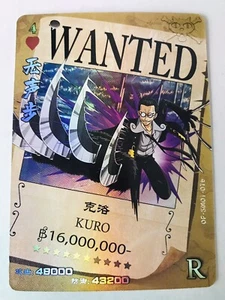 Tarjeta coleccionable anime One Piece Kuro gato negro piratas buscados holo como nueva CCG TCG - Imagen 1 de 4