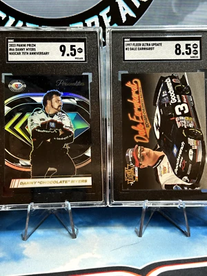 1997 Fleer Dale Earndardt SR/2023 Prizm Danny Chocolate Myers Bundle SGC 8.5-9.5 - Image 1 of 4
