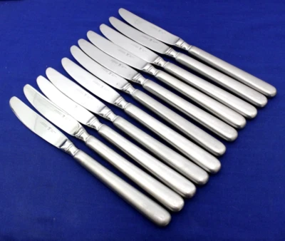 SET: 11 DINNER FORKS HENCKELS EARL-MATTE 18/10 STAINLESS FLATWARE FROSTED HANDLE - Image 1 of 4