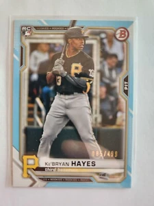 2021 Bowman - Ke'Bryan Hayes #66 (RC) Blue #/499 - Picture 1 of 2