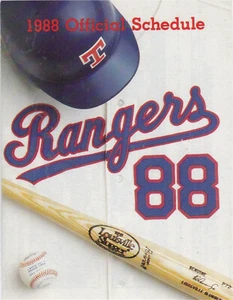 1988 Texas Rangers MLB Baseball Schedule- HSE - Picture 1 of 2