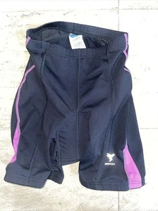 InSport Women's Black Nylon Stretch Bike Shorts Cycling Biking Padded XL - Picture 1 of 4