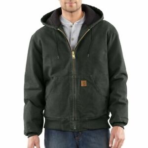 NEW! Men's Carhartt J130 Sandstone Active Jacket Quilted Flannel Lined 