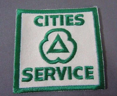 CITIES SERVICE Embroidered Iron On Uniform-Jacket Patch 2 1/2"  - Image 1 of 2