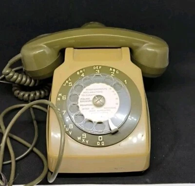 TELEPHONE A CADRAN SOCOTEL S 63 MARRON VINTAGE BEIGE KAKI - Photo 1/4