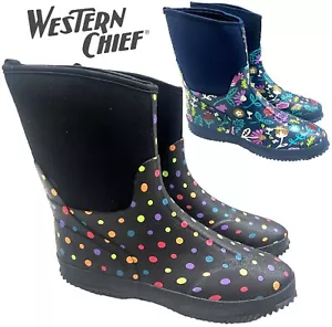 LADIES WOMENS FESTIVAL RAIN WARM WINTER WELLIES WELLINGTON GARDEN WALKING BOOTS - Picture 1 of 13