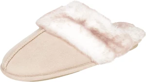 Bequeme Damen-Hausschuhe mit Kunstfell Abnutzung Memory Foam Slipper rutschfeste Sohle - Bild 1 von 12