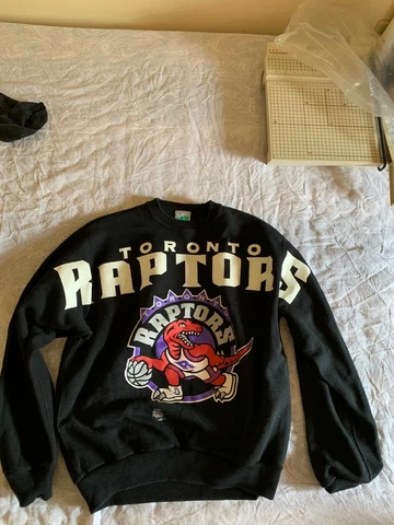 Vintage RARE NEW NBA Toronto Raptors BIG PRINT MENS CREWneck SWEAT SHIRT LARGE Cover