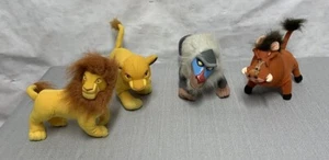 Applause The Lion King Plush Vinyl Face 4 Pc Lot Mufasa Simba Rafiki Pumbaa Vtg - Picture 1 of 10