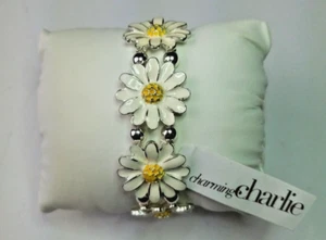Charming Charlie Daisy Stretchable Bracelet New With Tags - Picture 1 of 4