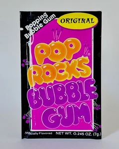 Vintage 1992 POP ROCKS Popping Bubble Gum ORIGINAL Foil Pack container 4” SEALED - Picture 1 of 5