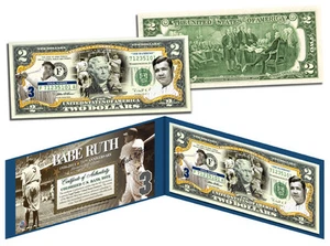 BABE RUTH *New York Yankees* Legal Tender U.S. $2 Bill *OFFICIALLY LICENSED* - Picture 1 of 3