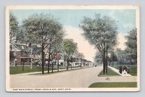 Postcard East main Street from Lincoln Ave, Kent Ohio 1915 - Picture 1 of 2