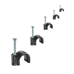 Kabelschellen schwarz Nagelschellen Kabelklemmen Kabelhalter Rohrschellen - Bild 1 von 1