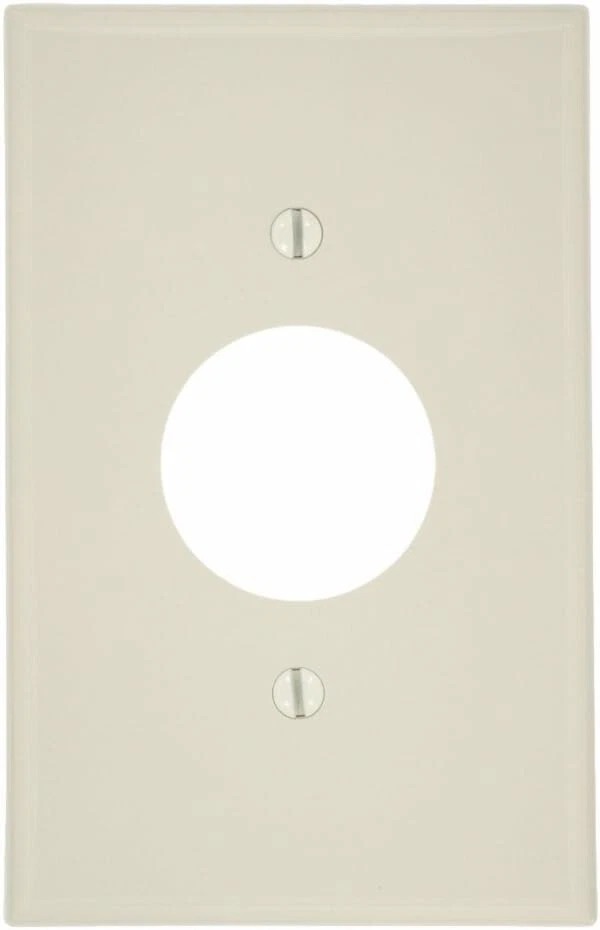 Leviton Pj7-t Wallplate 1-gang Single 1.406 Midway Size Nylon - Light Almond
