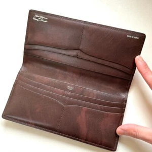 CYPRIS Authentic long wallet cordovan & white rabbit leather beautiful - Picture 1 of 9